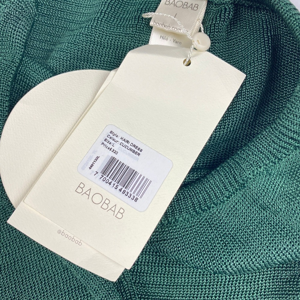 NWT Baobab Kairi Maxi Dress Green Women's Size Large Knit - Picture 9 of 16